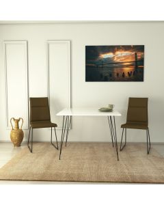 HANAH HOME Trpezarijski sto Sandalf, bela - 801CMY2936