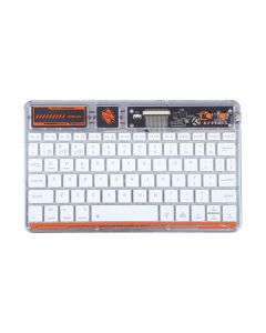 Tastatura Coteci Punk 84012 Wireless transparent bela