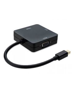 E-GREEN Adapter Mini DisplayPort na HDMI + DVI-I Dual Link + VGA D-Sub, crna - 80539