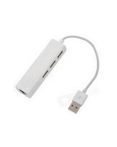 FAST ASIA USB 2.0 - HUB 3port + RJ45 (ž) beli - OST03522