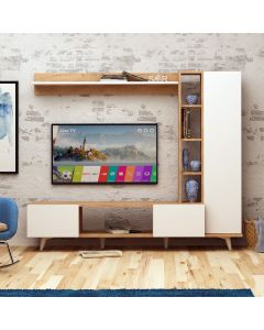 HANAH HOME TV komoda Rambuty, krem/bela - 811MDD3003