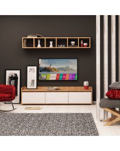 HANAH HOME TV komoda Lici, bela/krem - 811MDD3004