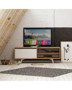 HANAH HOME TV komoda Maku, braon/bela