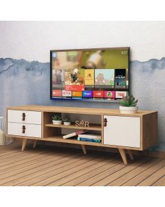 HANAH HOME TV komoda Lara, braon/bela