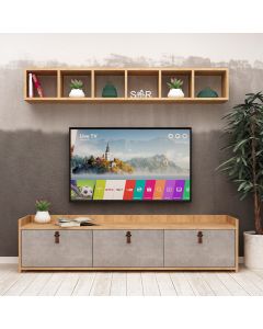 HANAH HOME TV komoda Sleppa, krem/siva - 811MDD3013