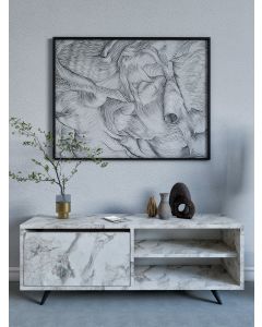 HANAH HOME TV komoda Maku, mermerna