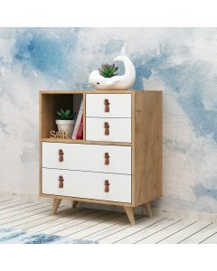 HANAH HOME Komoda za dnevnu sobu Fallow, braon/bela