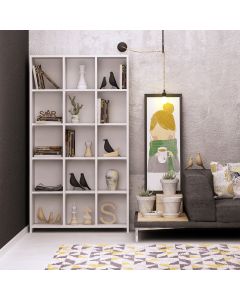 HANAH HOME Polica za knjige Pritone, bela - 811MDD3605