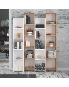 HANAH HOME Polica za knjige Semm, bela/krem - 811MDD3606