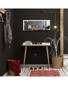 HANAH HOME Konzolni sto sa ogledalom Venezia, svetlo braon/bela