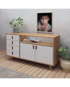 HANAH HOME Komoda Lavina, krem/bela - 811MDD3914