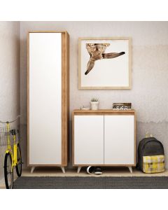 HANAH HOME Cipelarnik Omninde, bela/krem - 811MDD4104
