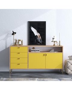 HANAH HOME Komoda Liora, žuta/krem - 811MDD4113