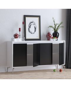 HANAH HOME Komoda Peeta, bela/crna - 811MDD4118