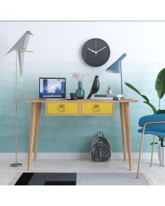 HANAH HOME Radni sto Nea, svetlo braon/žuta