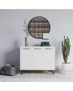 HANAH HOME Komoda za dnevnu sobu Piffa, bela