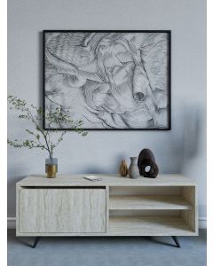 HANAH HOME TV komoda Maku, krem