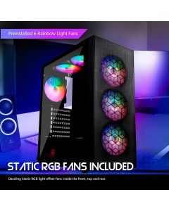 RAIDMAX Kućište X921 (4xStatic RGB fans, 3 in front, 1 in rear) - CAS02297