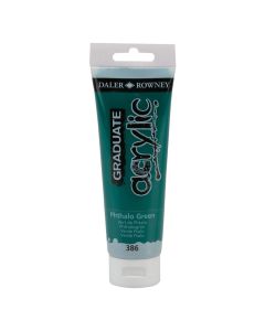 DALER ROWNEY Boja akrilna 120ml phthalo green 123120386 graduate - 82124