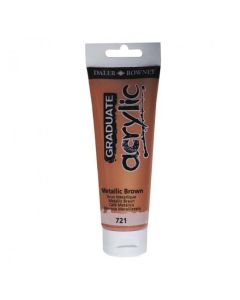 DALER ROWNEY Boja akrilna 120ml metalik braon 123120721 graduate - 82145