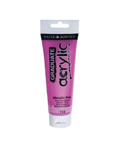 DALER ROWNEY Boja akrilna 120ml metalik pink 123120722 graduate - 82146