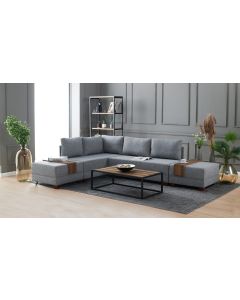 ATELIER DEL SOFA Ugaona garnitura Fly, leva, siva