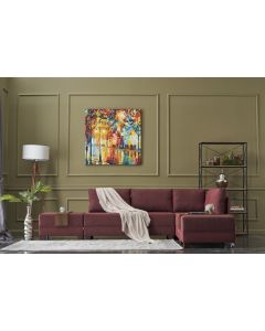 ATELIER DEL SOFA Ugaona garnitura Fly, desna, crvena