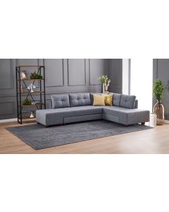 ATELIER DEL SOFA Ugaona garnitura Manama, desna, siva - 825BLC1181