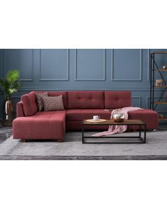 ATELIER DEL SOFA Ugaona garnitura Manama, leva, bordo - 825BLC1186