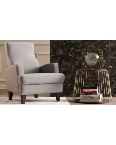 ATELIER DEL SOFA Fotelja Kana Bergere, svetlosiva - 825BLC1366