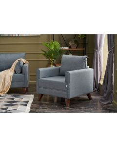 ATELIER DEL SOFA Fotelja Bella Soft Tekli Koltuk, plava