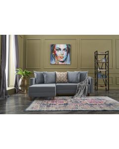 ATELIER DEL SOFA Ugaona garnitura Aydam, leva, plava - 825BLC1721
