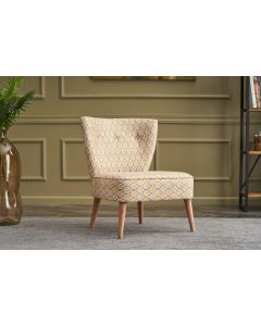 ATELIER DEL SOFA Fotelja Viola Berjer Papatya, siva/žuta - 825BLC2337