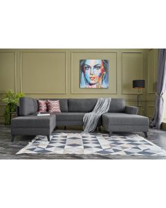 ATELIER DEL SOFA Ugaona garnitura Eris, antracit