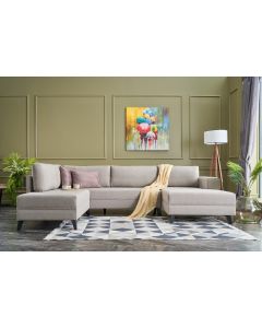 ATELIER DEL SOFA Ugaona garnitura Efsun, krem
