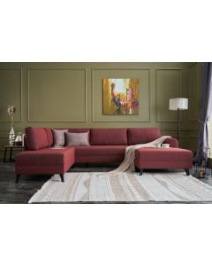 ATELIER DEL SOFA Ugaona garnitura Belen, crvena