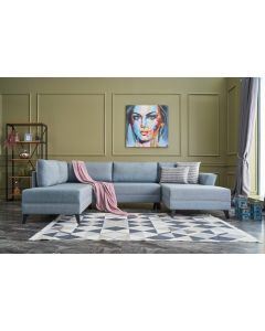 ATELIER DEL SOFA Ugaona garnitura Eris, plava