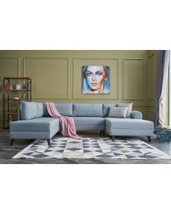 ATELIER DEL SOFA Ugaona garnitura Belen, plava