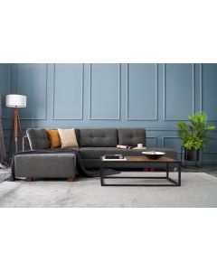 ATELIER DEL SOFA Ugaona garnitura Manama, leva, antracit - 825BLC2541