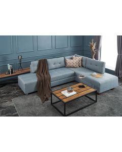 ATELIER DEL SOFA Ugaona garnitura Manama, desna, svetloplava - 825BLC2545