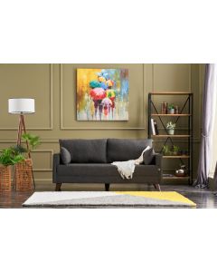 ATELIER DEL SOFA Dvosed Bella, antracit