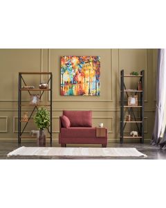 ATELIER DEL SOFA Fotelja Fly, leva, crvena