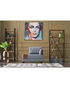 ATELIER DEL SOFA Fotelja Fly, desna, svetloplava