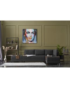 ATELIER DEL SOFA Ugaona garnitura Fly, desna, antracit