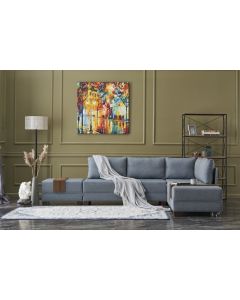 ATELIER DEL SOFA Ugaona garnitura Fly, desna, plava