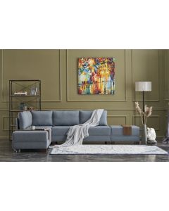 ATELIER DEL SOFA Ugaona garnitura Fly, leva, plava