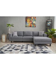 ATELIER DEL SOFA Ugaona garnitura Kale Linen, desna, siva