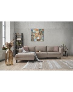 ATELIER DEL SOFA Ugaona garnitura Kale Linen, leva, krem