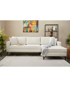 ATELIER DEL SOFA Ugaona garnitura Berlin, desna, krem/crna