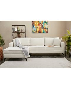 ATELIER DEL SOFA Ugaona garnitura Berlin, leva, krem/crna